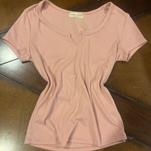 Women's Pink Short Sleeve Top
